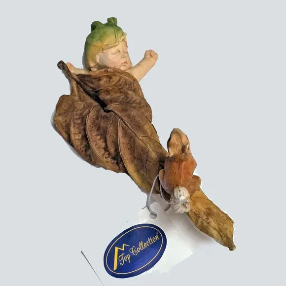 Enchanted Story Miniature Garden Sleeping Fairy Baby with Squirrel TopCollection - Picture 2 of 10